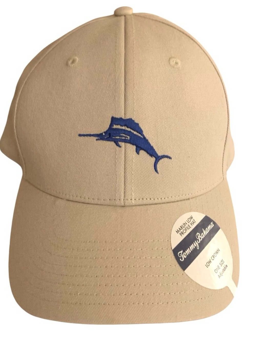 NEW Tommy Bahama Embroidered Logo Marlin Low Profile Sand Adjustable Hat Cap